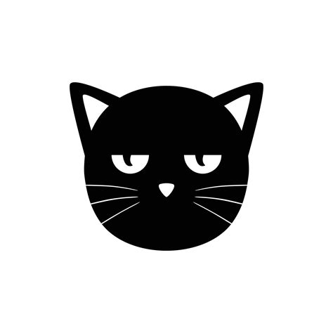 cat face silhouette|funny cat head silhouette.